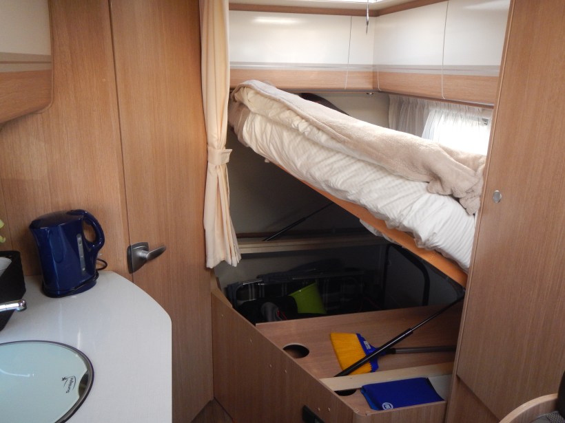 The "garage". We had lots of storage space in our unit. This large space could also be accessed from an outside door. 