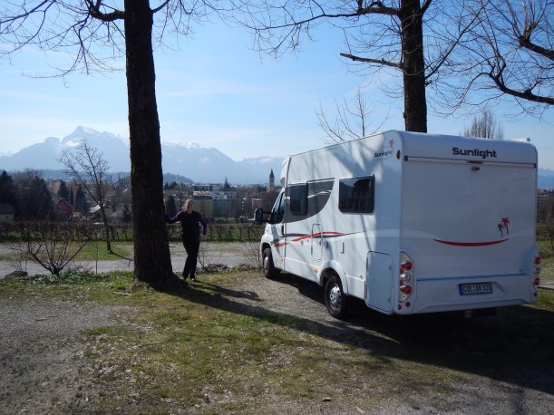 Campground in Salzburg Austria. 