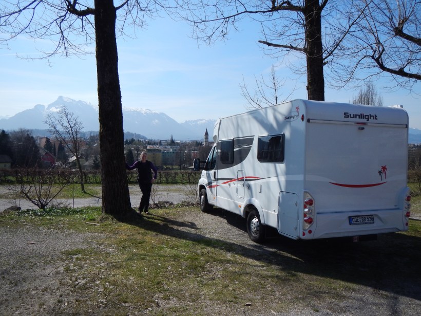 Campground in Salzburg Austria. 