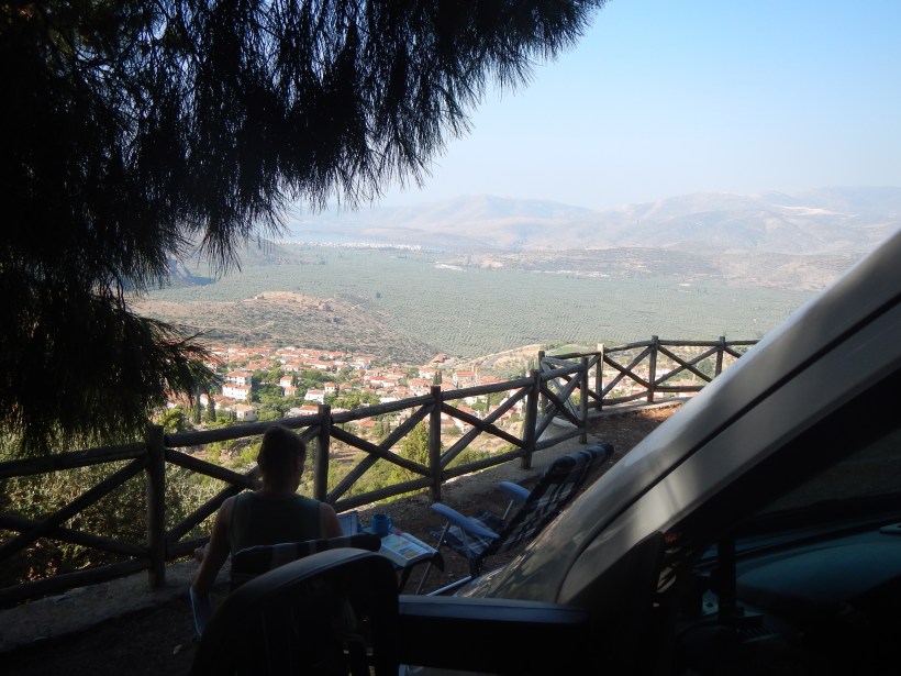 Campground in Delphi Greece.