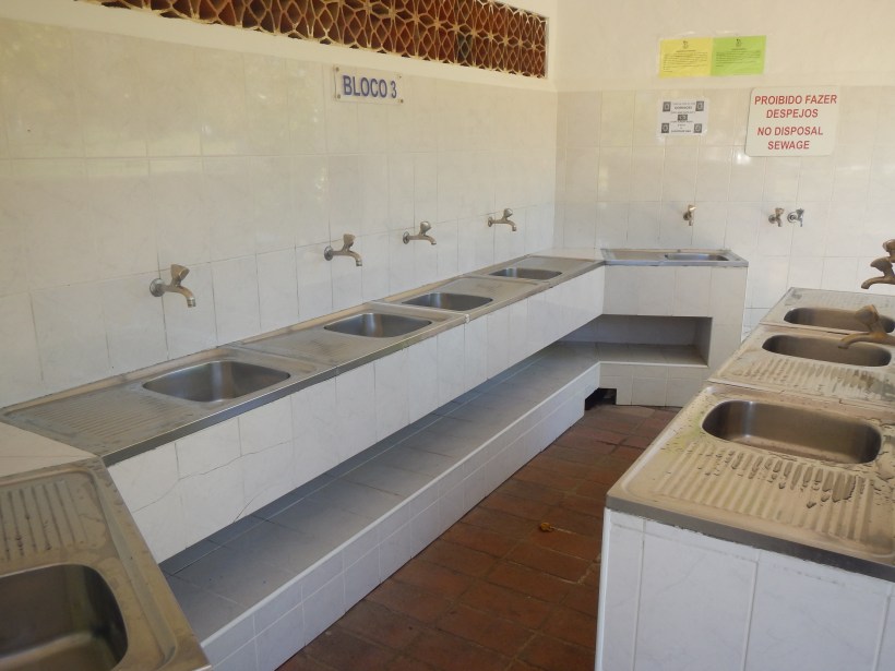 Dish washing station at a campground in Spain.