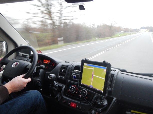 The Dual - SkyPro, GPS receiver at work. When connected to my iPad it provided me with wide screen navigation... Fantastic!